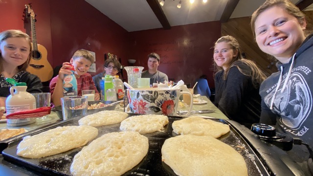 Sourdough family breakfast